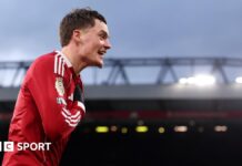 Florian Wirtz: Liverpool playmaker shines in win against Wolves Florian Wirtz celebrates as he puts Liverpool 2-0 up against Wolves
