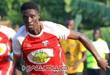 Scorer of first goal at Hoima City stadium animated