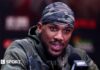 Anthony Joshua: Boxer flies back to UK after fatal crash in Nigeria Anthony Joshua speaking during a news conference before his fight against Jake Paul