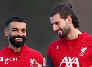 Liverpool: Dominik Szoboszlai on Mo Salah & ‘disrespectful’ jibe Mo Salah (left) and Dominik Szoboszlai laugh together