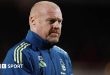 Sean Dyche sacked by Nottingham Forest with club in relegation fight Nottingham Forest boss Sean Dyche pictured on the touchline