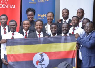 Dr Ogwel tips the Uganda Golf team at flag-off prior to 2026 Victoria Cup showdown in Entebbe