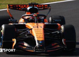 Japanese Grand Prix: Oscar Piastri heads Kimi Antonelli and George Russell in Suzuka Friday practice McLaren's Oscar Piastri during second practice for the Japanese Grand Prix