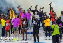 Doha Diamond League postponed until June amid Middle East conflict The 2025 Diamond League winners pose together with their trophies