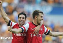 Aaron Ramsey: Mikel Arteta an inspiration as ex-Wales and Arsenal star eyes management Aaron Ramsey and Mikel Arteta celebrate at the final whistle after the FA Cup final between Arsenal and Hull City at Wembley Stadium in 2014