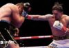 Usyk vs Rico: Ukrainian heavyweight champion stops novice in controversial 11th-round stoppage win Oleksandr Usyk lands a punch on Rico Verhoeven