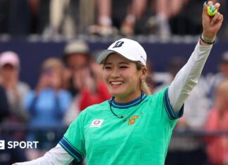 Women’s Open 2026: Shiho Kuwaki Kuwaki defeats Esther Henseleit in play-off to triumph Shiho Kuwaki of Japan celebrates victory
