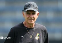 Carlos Queiroz: Ghana reappoint former Manchester United coach as boss Carlos Queiroz is seen wearing a black Ghana training shirt, a necklace and a baseball cap with the word 'boss' on it