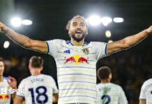 Leeds 4-1 Newcastle: Is ‘unplayable’ Calvert-Lewin in line for England recall? Dominic Calvert-Lewin celebrates after scoring for Leeds United against Newcastle United