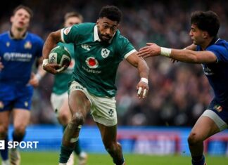 Six Nations: No plans for Ireland Six Nations game in US – IRFU Rob Baloucoune against Italy