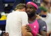 US Open 2026 results: Francis Tiafoe beats Alex Michelsen after trailing by two sets and break Frances Tiafoe consoles Alex Michelsen