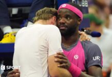 US Open 2026 results: Francis Tiafoe beats Alex Michelsen after trailing by two sets and break Frances Tiafoe consoles Alex Michelsen